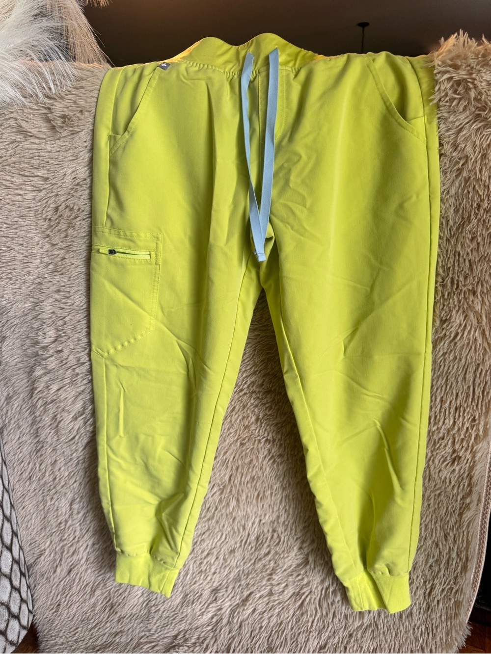 Figs Neon Lime Women's Drawstring Jogger Pants